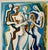 Blue Ossip Zadkine, Large Cubist Modernist Color French Lithograph Zadkine Figures La Famille, 1960 For Sale - Image 8 of 8