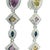 Italian 18k White Gold Multicolor Sapphire and Diamond Drop Earrings, Pair For Sale - Image 9 of 10