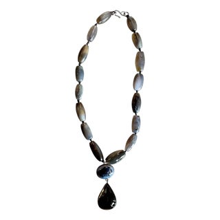 Vintage Jane Diaz Gemstone Beaded Necklace For Sale