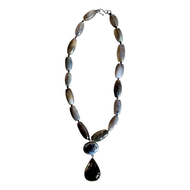 Vintage Jane Diaz Gemstone Beaded Necklace For Sale