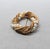 Mid-Century Modern Vintage 1960s Signed Napier Goldtone Faux-Pearl Wrapped Circle Brooch For Sale - Image 3 of 7