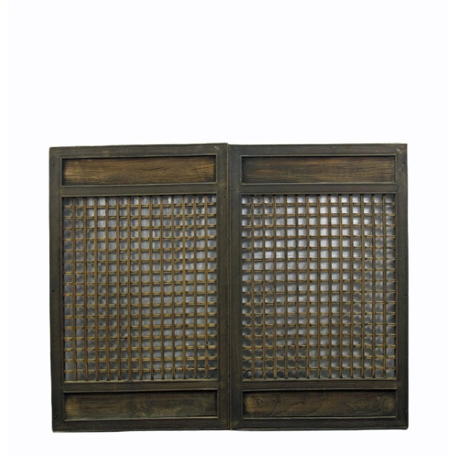 Pair of Antique Chinese Latticed Screen Panel 1 For Sale In Greensboro - Image 6 of 6