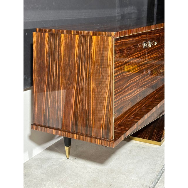Macassar Ebony French Credenza by N. F. Ameublement, 1950 For Sale - Image 4 of 9