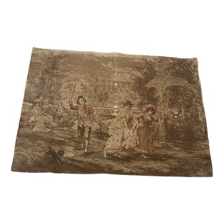 Late 19th Century Beige Machine Woven Tapestry For Sale