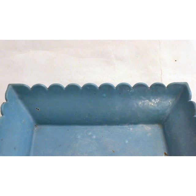 Blue Large Antique Trinket Tray in Enameled Cast Iron, 1890s For Sale - Image 8 of 10