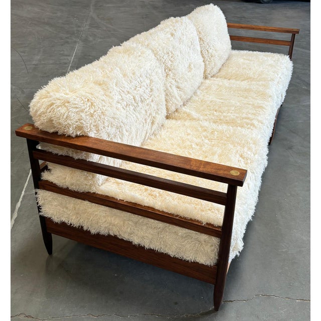 Logan Sofa Upholstered in Casamance Azur Cottoneux Ivoire From the Madeline Stuart Collection For Sale - Image 9 of 11