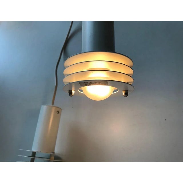 Contemporary Minimalist Danish White Ceiling Lamps from Lyfa, 1980s, Set of 3 For Sale - Image 3 of 7