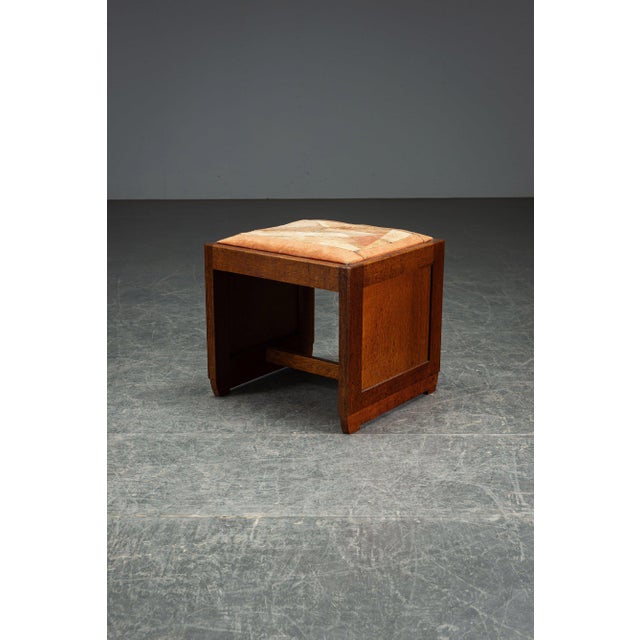Vintage Art Deco Stool, 1930s For Sale - Image 9 of 12