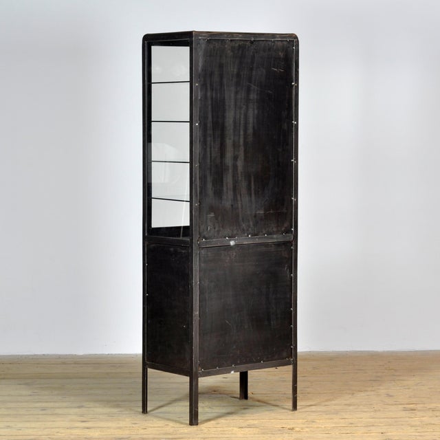 Polished Iron Medical Cabinet, 1950s For Sale - Image 12 of 13