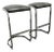 Crocodile Embossed Cantilever Bar Stools, Pair For Sale