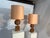 Metal Red Travertine and Brass Lamps from Philippe Barbier, 1970s, Set of 2 For Sale - Image 7 of 13