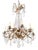 Italian Empire Style Gilt Metal Crystal Chandelier For Sale - Image 4 of 4