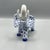 1990s Vintage Herend Style MCM Andrea by Sadek Fishnet Elephant in Blue Figurine For Sale - Image 5 of 5