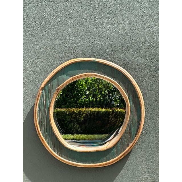 Vintage Bent Rattan Mirror For Sale - Image 9 of 12