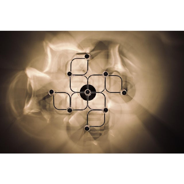 Chrome Ceiling Light by Sciolari for Leola, 1970s For Sale - Image 4 of 7