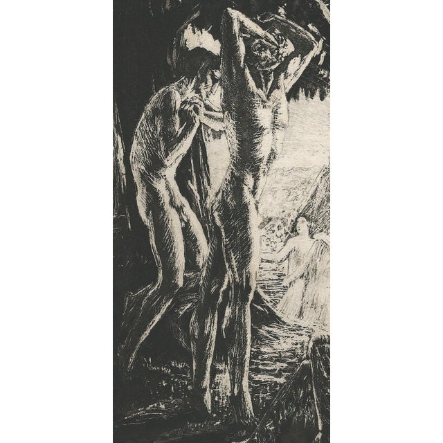 Raphaël Drouart, The Awakening of the Fauns, 1920s, Etching For Sale - Image 4 of 11