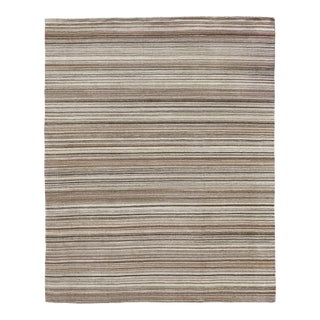 Exquisite Rugs Northampton Hand Loom Wool Ivory & Gray - 9'x12' For Sale