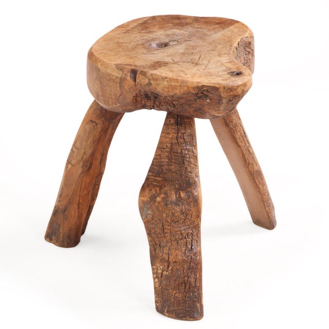 Small French Rustic Hardwood Table or Stool, C. 1950 For Sale In Philadelphia - Image 6 of 6