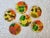 1960s Mod Floral Plastic Coasters - Set of 6 For Sale - Image 4 of 7