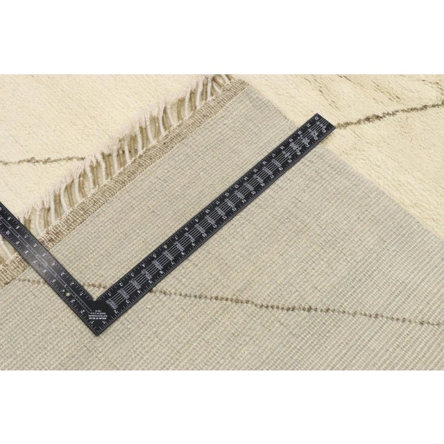 2010s Lage Neutral Moroccan Rug, 10'04 X 13'09 For Sale In Dallas - Image 6 of 10