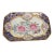 Detailed Floral Vintage Ceramic Petite Tray With Gold Accents For Sale