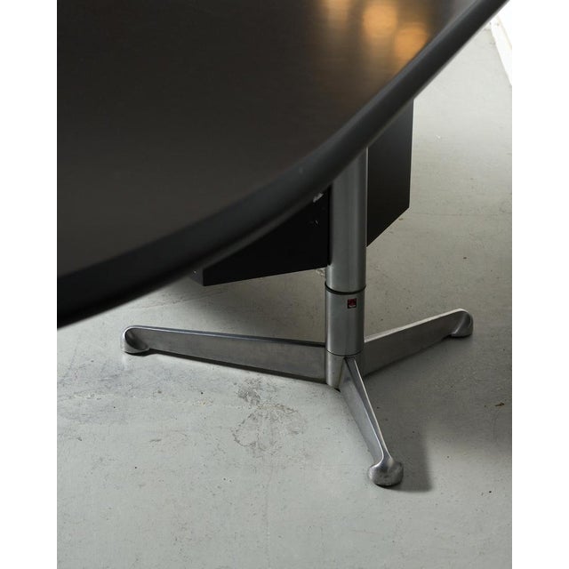 Black Black Boomerang Executive Desk attributed to Osvaldo Borsani for Tecno, 1960s For Sale - Image 8 of 12