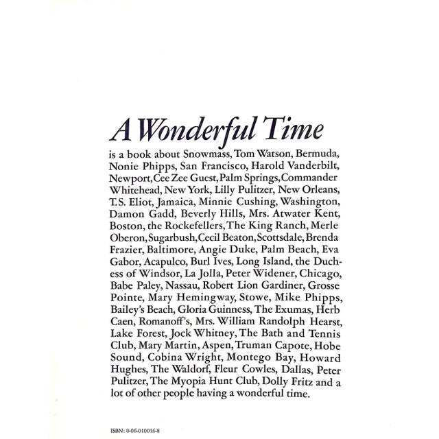 Traditional "A Wonderful Time: An Intimate Portrait of the Good Life" 1974 Aarons, Slim For Sale - Image 3 of 18