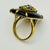 2010s Massive Tiger's Eye & Multi-Gemstone Rainbow Cocktail Ring Sterling Silver Gold Vermeil - Size 9 For Sale - Image 5 of 11