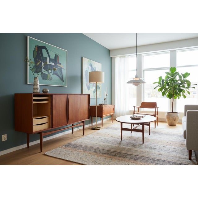 Danish Sideboard in Teak with Sliding Doors, 1960s For Sale - Image 13 of 16