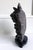 Rare Chinese Antique Black and White Lingbi Scholar Stone on Display Stand For Sale - Image 13 of 18