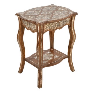 Vintage Marquetry Side Table For Sale