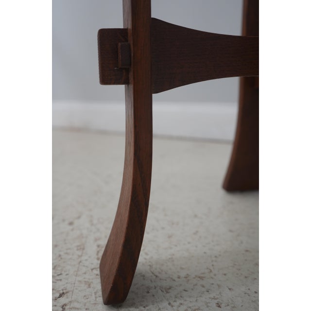 Stickley Harvey Ellis Inlaid Oak Tea Table For Sale - Image 10 of 14