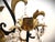 Black and Gold Gilt Metal Floral Wall Sconce, Teardrop Crystals, Candleholders For Sale - Image 10 of 14