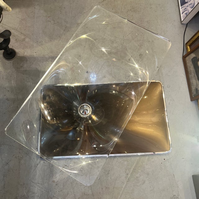 Mid-Century Modern Vintage Swivel Coffee Table 1970s in the Style of Airborne For Sale - Image 3 of 10