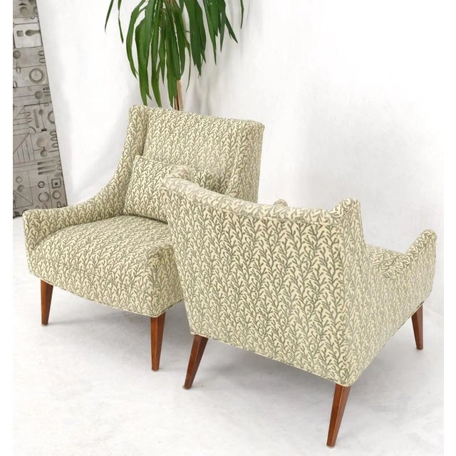 Pair of Scoop like Shape Light Profile Mid Century Modern Lounge Chairs For Sale - Image 11 of 13