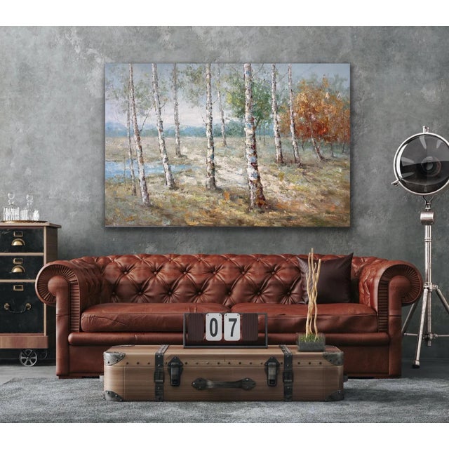 2020s Impressionistic Landscape Original Oil Painting For Sale - Image 5 of 12