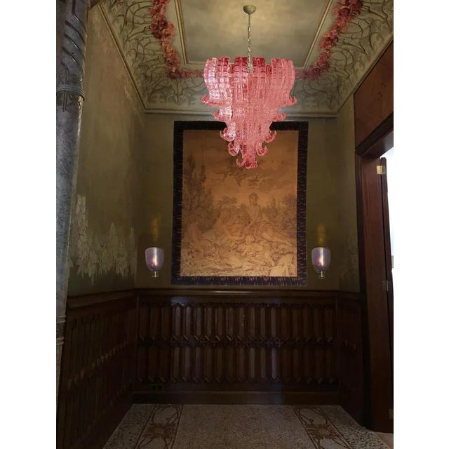 Italian 6-Tier Felci Murano Glass Chandeliers, Set of 2 For Sale - Image 4 of 6