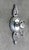 French Neoclassical Revival Style Chrome Vanity Hook Set, C1970s. Stylish French double and simple hook in chrome, with...