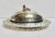 Silver plate butter serving dish, a blue opaline glass liner inside the platter, and cover lid make it easy for cleaning...