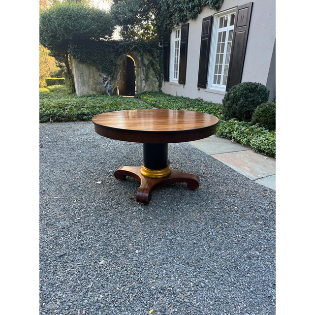 Late 19th Century Handsome Antique American Empire Mahogany Round Pedestal Table For Sale - Image 5 of 11