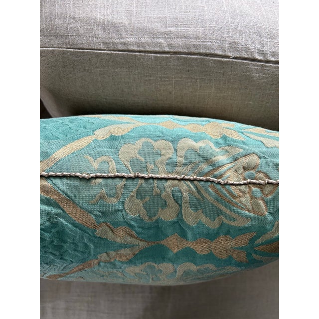 Transitional Opulent Damask Pillow For Sale - Image 3 of 4