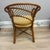 Mid-Century Modern 1970’s Boho-Style Fan Shapes Barrel Hand Woven Rattan and Bamboo Chair For Sale - Image 3 of 7