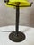 An elegant Art Deco table lamp dating from the 1930s, combining a patinated wrought iron frame with a superb glass shade...