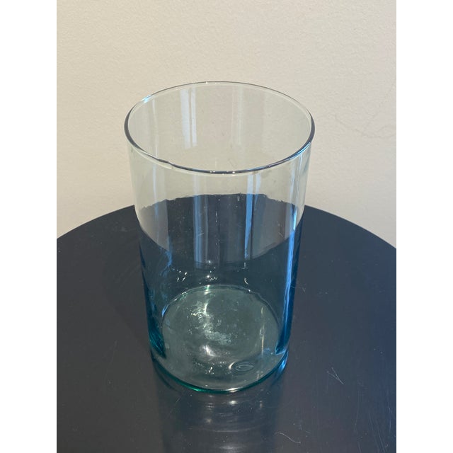 Contemporary Sleek Glass Vase For Sale - Image 3 of 3