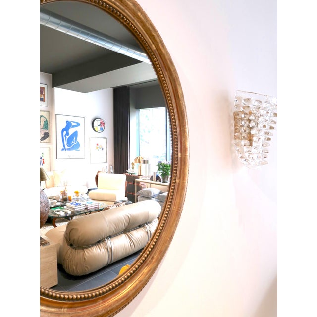 Louis Philippe Style Oval Mirror with Gilded Frame, France, 19th Century For Sale - Image 4 of 4