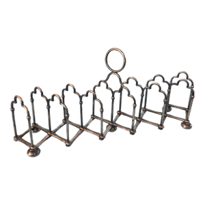 Rare 19th Century English Hallmarked Silver Campaign Folding Toaster Rack