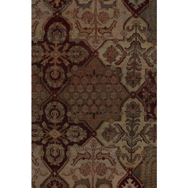 Hand-Knotted Antique Amritsar Rug Gold Red All Over Floral Pattern For Sale In New York - Image 6 of 7