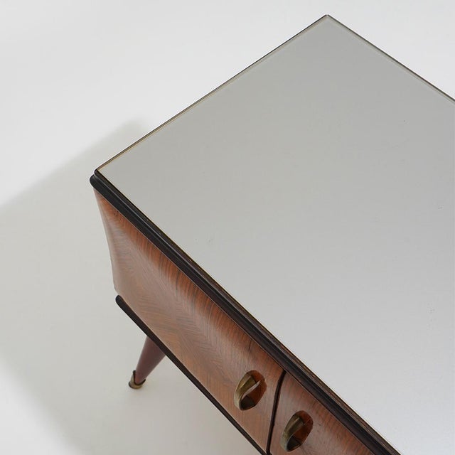 Bedside Tables with Glass Top, 1950s, Set of 2 For Sale - Image 10 of 14