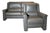 Modern Leather Sofa and Lounge Chair, Set of 2 For Sale
