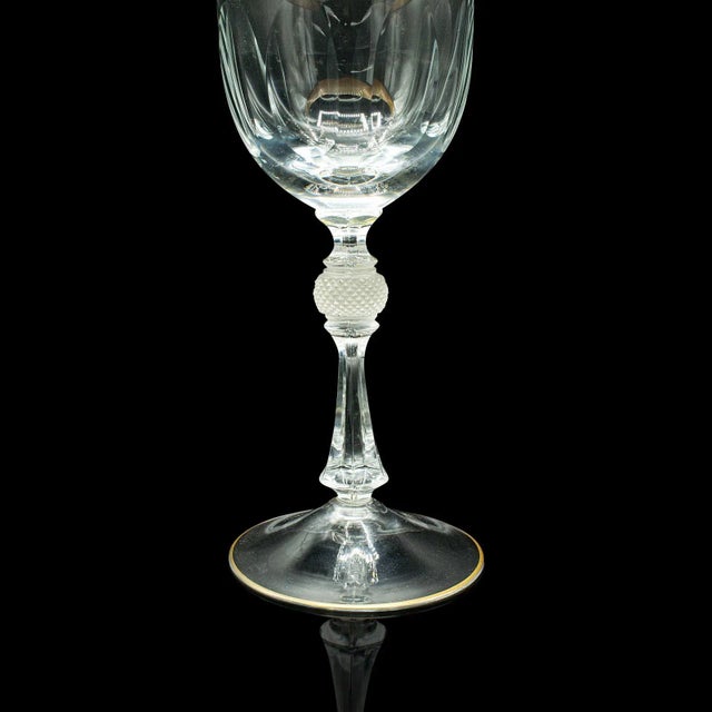 1920s 1920s Set of 4 Antique French Glass Wine Glasses For Sale - Image 5 of 13